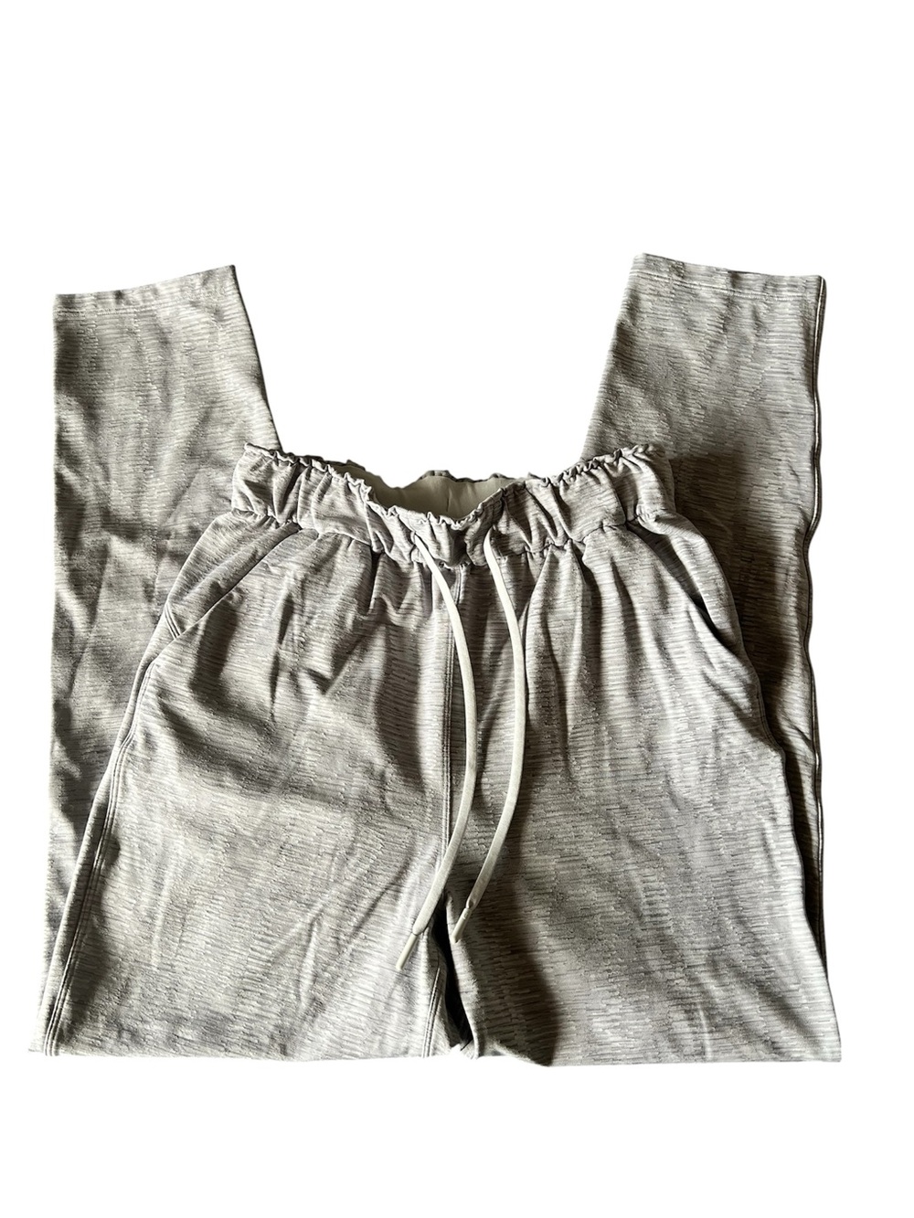 lululemon athletica Light Gray Ribbed Drawstring Joggers